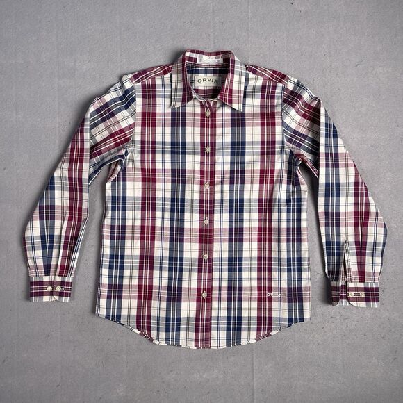 Orvis Tops - Orvis‎ Wrinkle Free Button Front Oxford Dress Shirt Woman Sz 6 Long Sleeve
